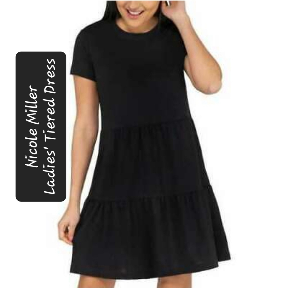 Nicole Miller Ladies' Tiered Dress, Black